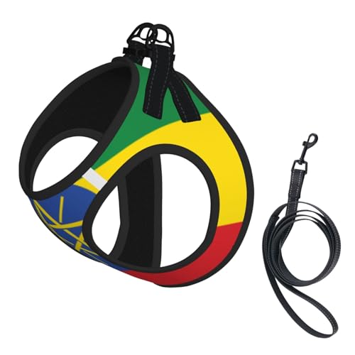 Hundegeschirr Flagge Äthiopiens – atmungsaktiv, reflektierend, verstellbare Haustierweste, geeignet für kleine Katzen und Hunde Hundegeschirr Flagge Äthiopiens – atmungsaktiv, reflektierend, verstellbare Haustierweste, geeignet für kleine Katzen und Hunde von UYHhgqw