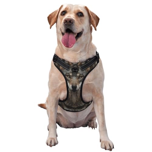Hundegeschirr Wölfe im Wald für kleine, mittelgroße und große Hunde - reflektierende Riemen, verstellbare Passform mit Schnellverschluss-Schnallen Hundegeschirr Wölfe im Wald für kleine, mittelgroße und große Hunde - reflektierende Riemen, verstellbare Passform mit Schnellverschluss-Schnallen von UYHhgqw