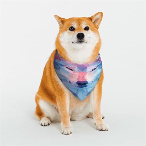Hundehalstücher mit buntem Wolfskopf, für kleine, mittelgroße und große Hunde, weich und bequem, für Jungen und Mädchen, ideal für Haustiere von UYHhgqw