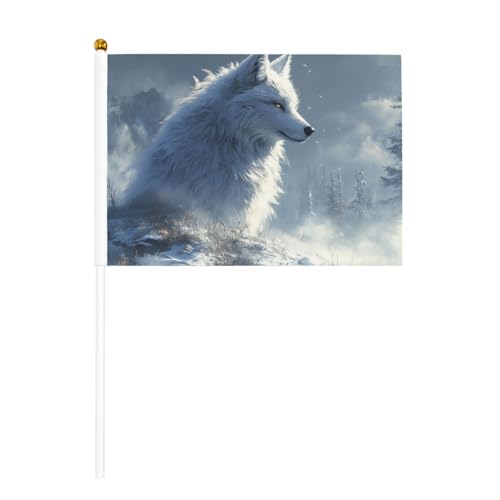 Lonely Fox Mini-Flaggen, langlebig, 14 x 21 cm, kleine Flaggen auf Stäben für draußen, Hof und Garten, 6 Stück & 10 Stück Lonely Fox Mini-Flaggen, langlebig, 14 x 21 cm, kleine Flaggen auf Stäben für draußen, Hof und Garten, 6 Stück & 10 Stück von UYHhgqw