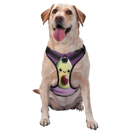 Love Of Avocado Hundegeschirr für kleine, mittelgroße und große Hunde, reflektierende Riemen, verstellbare Passform mit Schnellverschluss-Schnallen Love Of Avocado Hundegeschirr für kleine, mittelgroße und große Hunde, reflektierende Riemen, verstellbare Passform mit Schnellverschluss-Schnallen von UYHhgqw