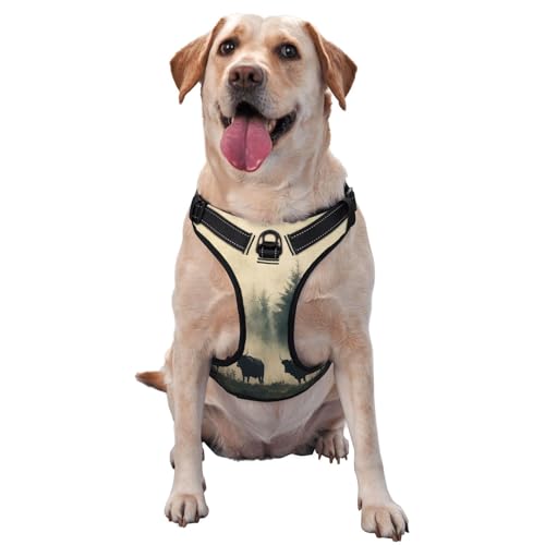 Rinderherden auf dem Grasland Hundegeschirr für kleine, mittelgroße und große Hunde – reflektierende Riemen, verstellbare Passform mit Schnellverschluss-Schnallen Rinderherden auf dem Grasland Hundegeschirr für kleine, mittelgroße und große Hunde – reflektierende Riemen, verstellbare Passform mit Schnellverschluss-Schnallen von UYHhgqw