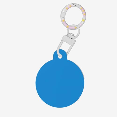 Runde Haustiermarke, natürliche blaue Farbe, personalisierte Erkennungsmarken für Haustiere, langlebiges Acrylmaterial, ideal für kleine bis große Hunde von UYHhgqw