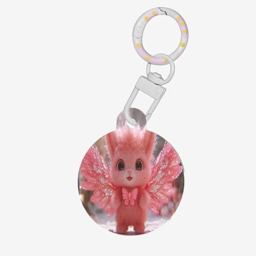 Runde Haustiermarke mit Schmetterlingsflügeln – Personalisierte Hundemarken für Haustiere, langlebiges Acrylmaterial, ideal für kleine bis große Hunde von UYHhgqw