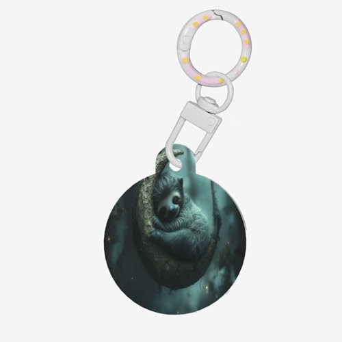Runde Haustiermarke mit schlafendem Faultier – Personalisierte Erkennungsmarken für Haustiere, langlebiges Acrylmaterial, ideal für kleine bis große Hunde Runde Haustiermarke mit schlafendem Faultier – Personalisierte Erkennungsmarken für Haustiere, langlebiges Acrylmaterial, ideal für kleine bis große Hunde von UYHhgqw
