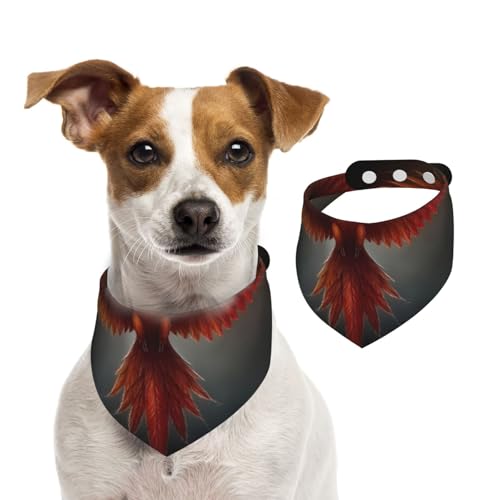 Schönes Phoenix-Hundehalstuch, weich, bequem, verstellbare Passform für Jungen und Mädchen, drei Größen für Katzen und Hunde von UYHhgqw