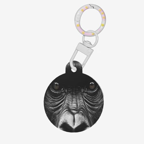 The Silent Gorilla Round Pet Tag – Personalisierte Hundemarken für Haustiere, langlebiges Acrylmaterial, ideal für kleine bis große Hunde von UYHhgqw