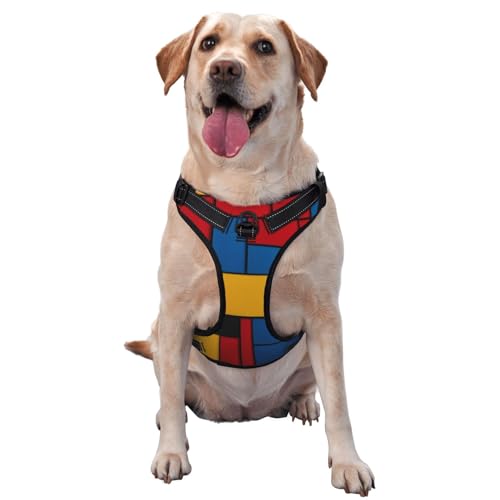 The Temptation Of Color Hundegeschirr für kleine, mittelgroße und große Hunde, reflektierende Riemen, verstellbare Passform mit Schnellverschluss-Schnallen The Temptation Of Color Hundegeschirr für kleine, mittelgroße und große Hunde, reflektierende Riemen, verstellbare Passform mit Schnellverschluss-Schnallen von UYHhgqw