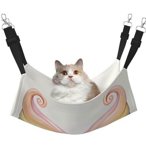 UYHhgqw Abstrakte Schmetterlings-Haustier-Hängematte, Samt-Hängematte für Katzen, verstellbare Gurte mit Metallhaken, perfekt für kleine Haustiere von UYHhgqw