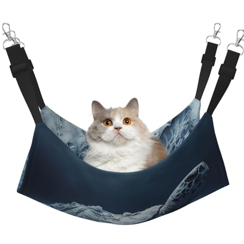 UYHhgqw Die Hilflosigkeit von Turtles Haustier-Hängematte, Samt-Hängematte für Katzen, verstellbare Gurte mit Metallhaken, perfekt für kleine Haustiere von UYHhgqw