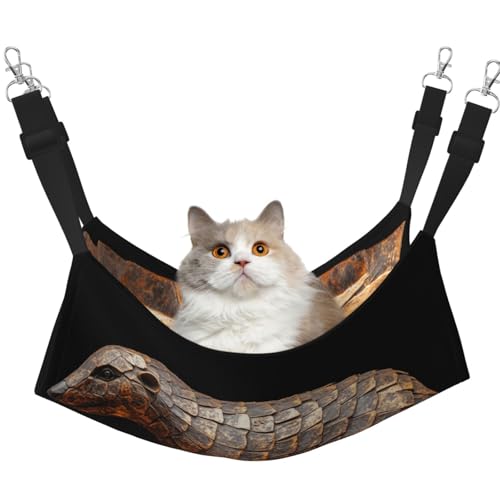UYHhgqw Die Schönheit der Haustier-Hängematte mit Pangolin-Textur, Samt-Hängematte für Katzen, verstellbare Gurte mit Metallhaken, perfekt für kleine Haustiere von UYHhgqw
