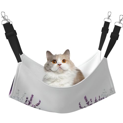 UYHhgqw Haustier-Hängematte, Samt-Hängematte für Katzen, verstellbare Gurte mit Metallhaken, perfekt für kleine Haustiere von UYHhgqw