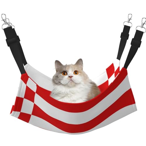UYHhgqw Haustier-Hängematte mit Bremen-Flagge, Samt, verstellbare Gurte mit Metallhaken, perfekt für kleine Haustiere von UYHhgqw