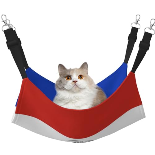 UYHhgqw Haustier-Hängematte mit Flagge von Paraguay, Samt, verstellbare Gurte mit Metallhaken, perfekt für kleine Haustiere von UYHhgqw