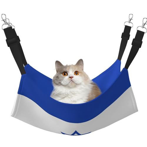 UYHhgqw Haustier-Hängematte mit Israel-Flagge, Samt-Hängematte für Katzen, verstellbare Gurte mit Metallhaken, perfekt für kleine Haustiere UYHhgqw Haustier-Hängematte mit Israel-Flagge, Samt-Hängematte für Katzen, verstellbare Gurte mit Metallhaken, perfekt für kleine Haustiere von UYHhgqw