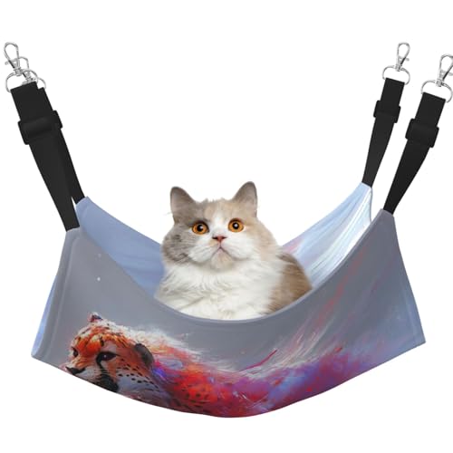 UYHhgqw Haustier-Hängematte mit Leopardenmuster, Samt, verstellbare Gurte mit Metallhaken, perfekt für kleine Haustiere UYHhgqw Haustier-Hängematte mit Leopardenmuster, Samt, verstellbare Gurte mit Metallhaken, perfekt für kleine Haustiere von UYHhgqw