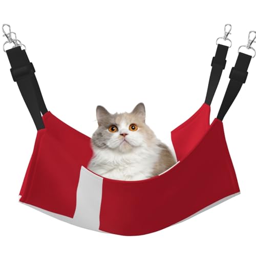 UYHhgqw Haustier-Hängematte mit dänischer Flagge, Samt, verstellbare Gurte mit Metallhaken, perfekt für kleine Haustiere UYHhgqw Haustier-Hängematte mit dänischer Flagge, Samt, verstellbare Gurte mit Metallhaken, perfekt für kleine Haustiere von UYHhgqw
