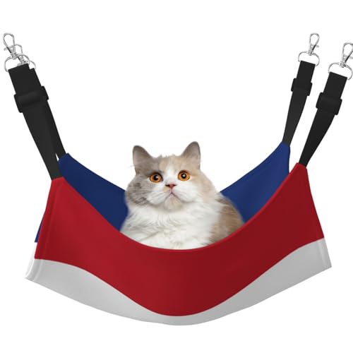 UYHhgqw Haustier-Hängematte mit niederländischer Flagge, Samt, verstellbare Gurte mit Metallhaken, perfekt für kleine Haustiere von UYHhgqw