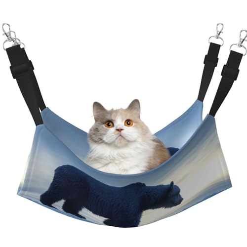 UYHhgqw Lonely Eisbär-Haustier-Hängematte, Samt-Hängematte für Katzen, verstellbare Gurte mit Metallhaken, perfekt für kleine Haustiere von UYHhgqw