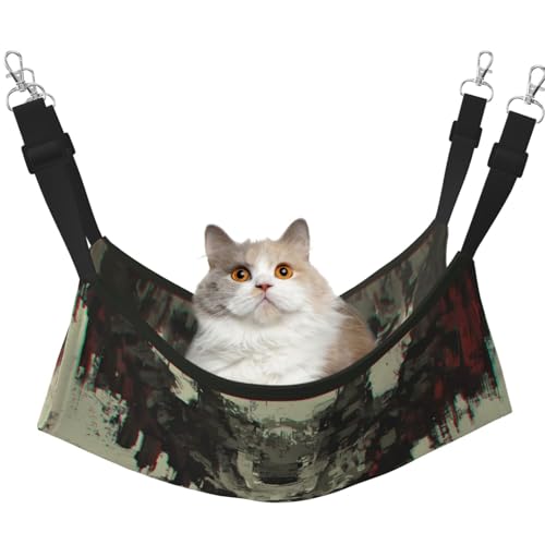 UYHhgqw Mysterious Totem-Haustier-Hängematte, Samt-Hängematte für Katzen, verstellbare Gurte mit Metallhaken, perfekt für kleine Haustiere von UYHhgqw