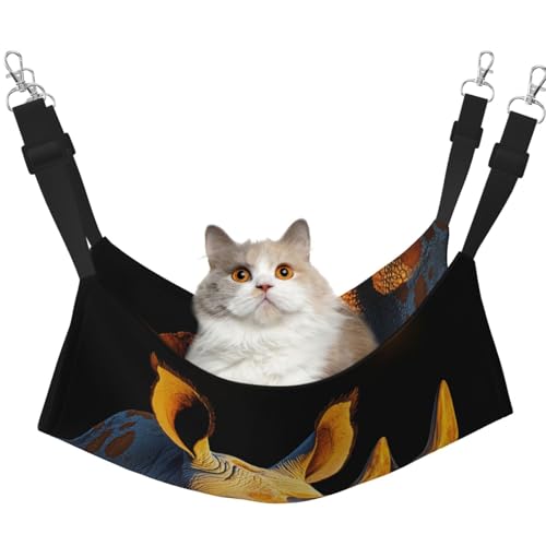 UYHhgqw Nashorn-Hängematte für Haustiere, Samt, Katzenbett, verstellbare Gurte mit Metallhaken, perfekt für kleine Haustiere von UYHhgqw