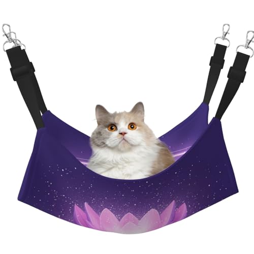 UYHhgqw Sacred Geometrie Haustier-Hängematte, Samt-Hängematte für Katzen, verstellbare Gurte mit Metallhaken, perfekt für kleine Haustiere von UYHhgqw