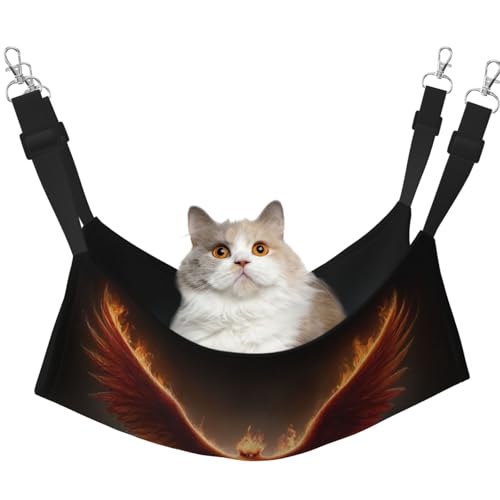 UYHhgqw Schöne Phoenix Haustier-Hängematte, Samt-Hängematte für Katzen, verstellbare Gurte mit Metallhaken, perfekt für kleine Haustiere UYHhgqw Schöne Phoenix Haustier-Hängematte, Samt-Hängematte für Katzen, verstellbare Gurte mit Metallhaken, perfekt für kleine Haustiere von UYHhgqw