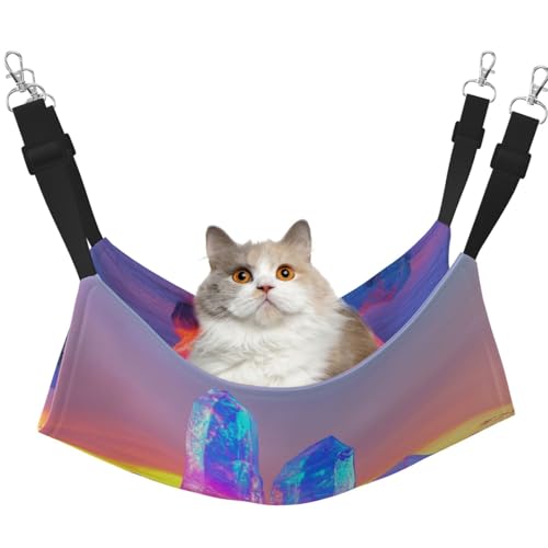 UYHhgqw Sci-Fi-Kaktus-Haustier-Hängematte, Samt-Hängematte für Katzen, verstellbare Gurte mit Metallhaken, perfekt für kleine Haustiere von UYHhgqw