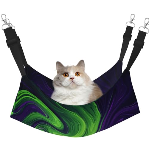 UYHhgqw The Beauty Of Color Haustier-Hängematte, Samt-Katzenbett-Hängematte, verstellbare Gurte mit Metallhaken, perfekt für kleine Haustiere von UYHhgqw