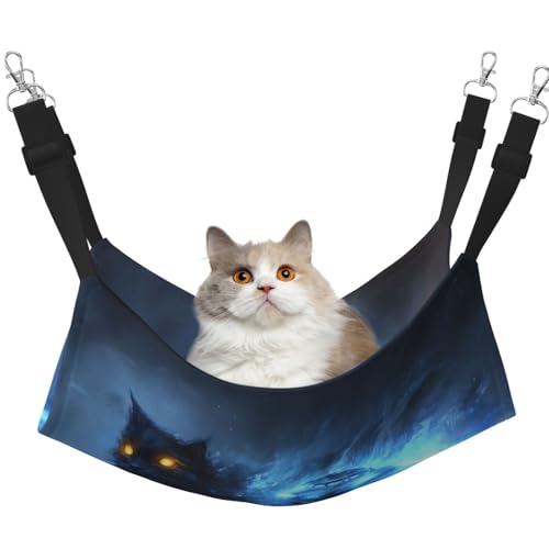 UYHhgqw The Cat's Fantasy Dream Haustier-Hängematte, Samt-Hängematte für Katzen, verstellbare Gurte mit Metallhaken, perfekt für kleine Haustiere von UYHhgqw