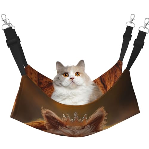 UYHhgqw The Crown Hunde-Hängematte für Haustiere, Samt-Katzenbett, verstellbare Gurte mit Metallhaken, perfekt für kleine Haustiere von UYHhgqw