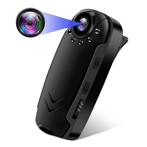 UYIKOO Mini Kamera Überwachungskamera, Kleine Videokamera 1080P HD, 125° Tragbarer Mikro Sicherheitskamera mit Nachtsicht von UYIKOO