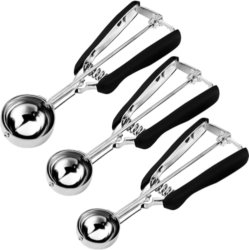 Eisportionierer Edelstahl,UYOTBKEUB verdickter 304 Edelstahl cookie scoop mit Auslöser,Eislöffel Keksportionierer Speiseeislöffel für Melonenballer Cupcakes backen und Eis(3 Stück) Eisportionierer Edelstahl,UYOTBKEUB verdickter 304 Edelstahl cookie scoop mit Auslöser,Eislöffel Keksportionierer Speiseeislöffel für Melonenballer Cupcakes backen und Eis(3 Stück) von UYOTBKEUB