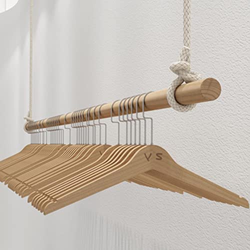 UYSELA Höhenverstellbare Decken-Kleideraufhänger,kreatives kommerzielles Hochzeitskleid-Ausstellungsregal,Einzelhandels-Decken-Organizer-Schiene,Schaufenster-Kleiderstange aus massivem Holz von UYSELA