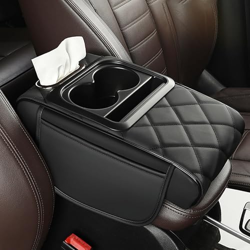 UYTKTN Auto Armlehnen Polster für BMW Serie 2 Series 2er F45/F46/U06 Active Tourer/Gran Tourer, Mittelkonsole Auto ArmlehnenAuflage Abdeckung, Multifunktionale Auto Armlehne Kissen,A Black von UYTKTN