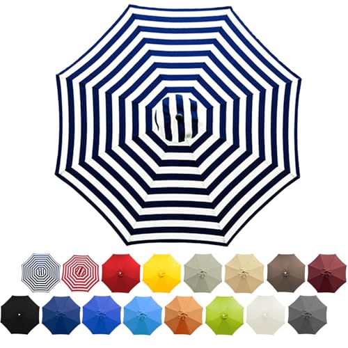 Sonnenschirm Ersatzbezug,2.7m/3.0m Ersatz Top Abdeckungen,8 Streben Uv Schutz Terrasse Ersatzabdeckung,Regenschirm ErsatzStoff Für Outdoor Tischschirme Marktschirm(Blaue und weiße Streifen,3,0 m/9,8 F Sonnenschirm Ersatzbezug,2.7m/3.0m Ersatz Top Abdeckungen,8 Streben Uv Schutz Terrasse Ersatzabdeckung,Regenschirm ErsatzStoff Für Outdoor Tischschirme Marktschirm(Blaue und weiße Streifen,3,0 m/9,8 F von UYTOIZ