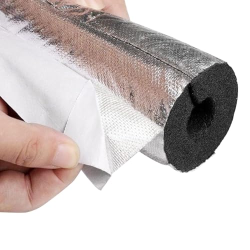 UYTOIZS Selbstklebende Rohrisolierung Isolierung Rohr Gummirohrdämmung Mit Alufolie Wärmeisolierung Rohr 22mm 27mm 34mm 42mm 48mm 60mm Isolierung Heizungsrohre (Color : Thick20mm, Size : ID60MM) von UYTOIZS