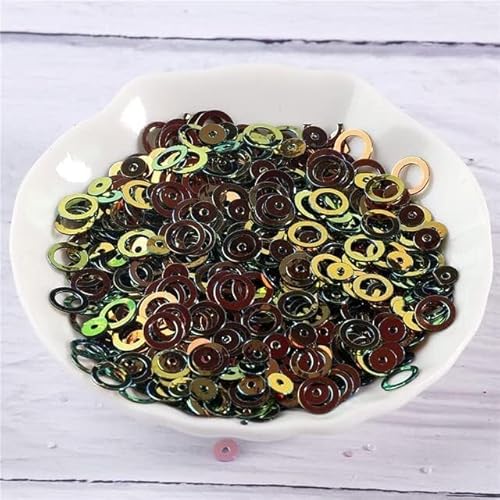 10g/los 4mm/6mm Glitzer Glitzer Runde Form für Nail Art Frauen Nähen Kinder DIY Zubehör - Rot JG, 6mm von UYUME