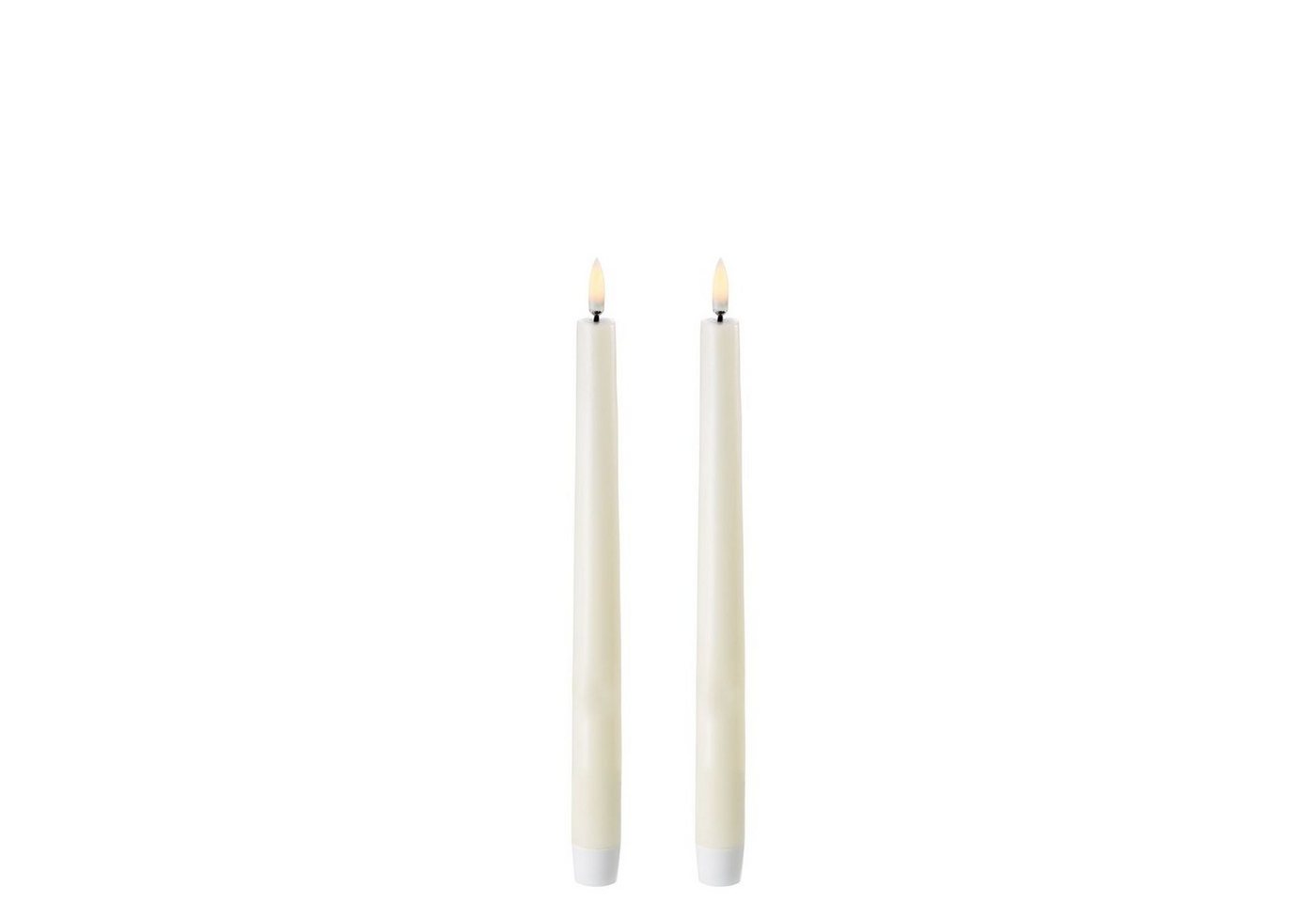 UYUNI Lighting LED-Kerze 2 Stabkerzen - LED Kerze - 2.3 x 25.5 cm - ivory (elfenbein) - LED Kerze von UYUNI Lighting