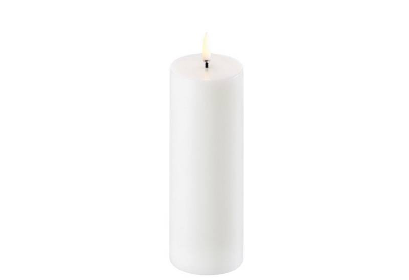 UYUNI Lighting LED-Kerze Echtwachs-Stumpenkerze Schmal Nordic White Smooth 15,2 cm von UYUNI Lighting