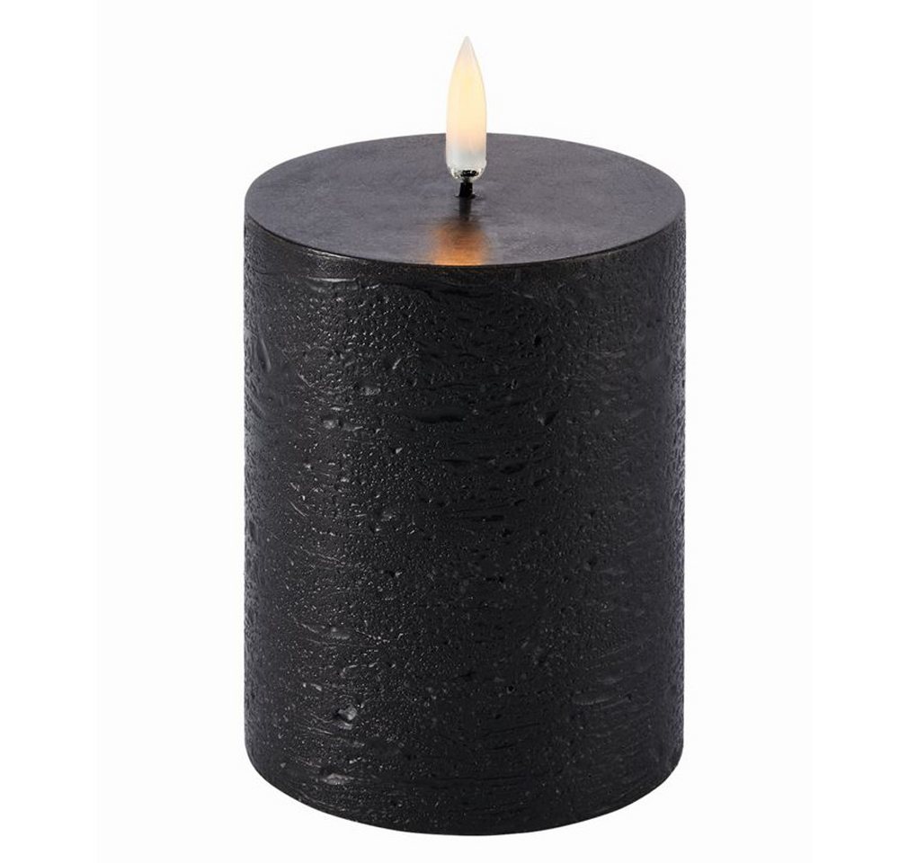 UYUNI Lighting LED-Kerze Stumpenkerze FOREST BLACK schwarz Ø8x10cm von UYUNI Lighting