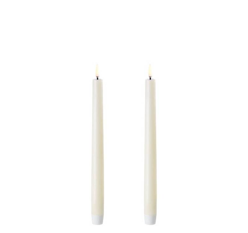 UYUNI Lighting LED-Kerze UYUNI Lighting LED Stabkerzen Taper 2er Set, Echtwachs, 3D Flamme, Timer von UYUNI Lighting