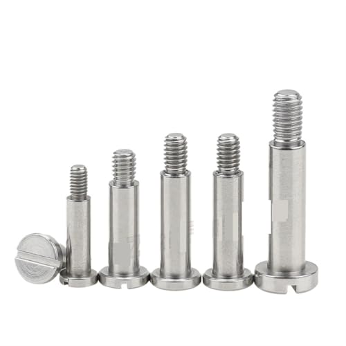 1 Stück M5 Schraubverschlüsse Schlitz Schulter Rollenlager Zeug Schraube Schlitz Antriebsbolzen Edelstahl Rundkopf Halbzahn(M5x8-D5x8 mm) von UYUUBNK