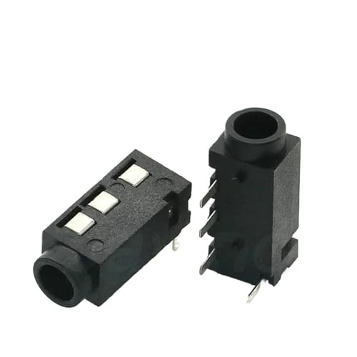 10 Stücke 3,5 MM Audio Jack Stecker Durchgangslöcher 4 Kontakt 4 Leiter Rechtwinklig Kein Interner Schalter 4 Pol von UYUUBNK
