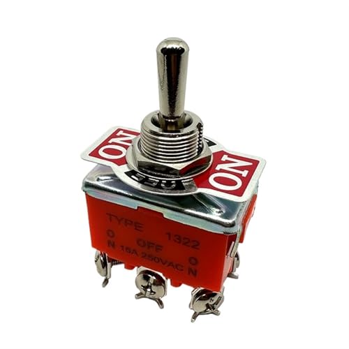 1PC 1322S EIN AUS EIN 12mm Montage Loch 15A 250VAC 6 Terminal Schraube Pins Selbst-locking Power Rocker Rast Kippschalter 1PC 1322S EIN AUS EIN 12mm Montage Loch 15A 250VAC 6 Terminal Schraube Pins Selbst-locking Power Rocker Rast Kippschalter von UYUUBNK