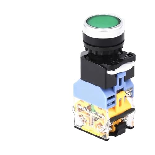 LA38-11D Druckknopfschalter mit Licht LA38-11DN Grün elektrisch von Schloss selbstrückstellend 220V 12V 24V 380V 110V 48V 36V(Self-resetting-04,12V) von UYUUBNK