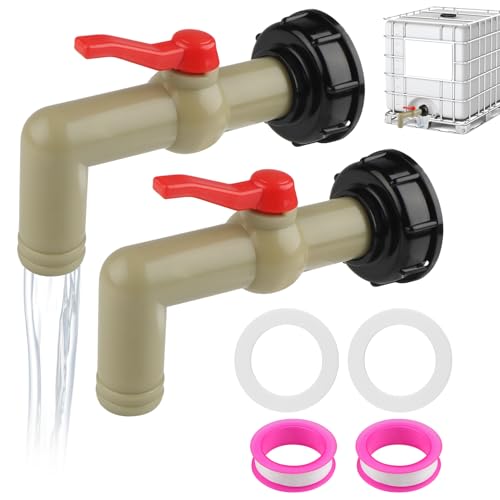 UYUYong 2 Stück Auslaufhahn IBC Tank Adapter 1 Zoll IBC Kugelauslaufhahn mit Schlauchtülle 32mm Container Schlauchanschluss Adapter Grobgewinde IBC Absperrhahn, für Wassertank Regentonne IBC Container UYUYong 2 Stück Auslaufhahn IBC Tank Adapter 1 Zoll IBC Kugelauslaufhahn mit Schlauchtülle 32mm Container Schlauchanschluss Adapter Grobgewinde IBC Absperrhahn, für Wassertank Regentonne IBC Container von UYUYong