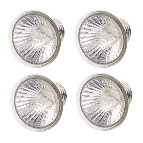 UYUYong 4 Stück Reptilien Wärmelampe 75W Schildkröte Wärmelampe Glühbirne 220V UVA UVB Lampe Terrarium Wärmelampe E27 Dimmbar Wärmelampenbirnen für Reptilien Schildkröten Eidechsen Schlangen Küken von UYUYong