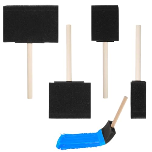 UYVPAER 4 Stück Schwammpinsel Malutensilien Set Schwamm Schaum Pinsel Farbschwammpinsel Mit Holzgriff Schaumstoffpinsel Farbapplikator Malschwammstempel Malzubehör Für DIY Bastelprojekte (4 Gr UYVPAER 4 Stück Schwammpinsel Malutensilien Set Schwamm Schaum Pinsel Farbschwammpinsel Mit Holzgriff Schaumstoffpinsel Farbapplikator Malschwammstempel Malzubehör Für DIY Bastelprojekte (4 Gr von UYVPAER