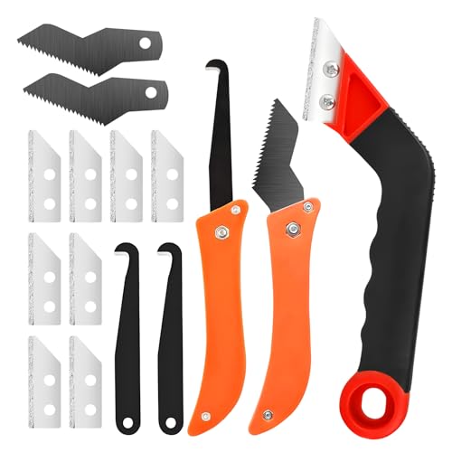 UYXiNONE 15pcs Grout Removal Tool mit Upgraded Handle & 8 Blades grout saw Kit Effortless Tile Grout Cleaner für Bad, Dusche, Boden Reparatur von UYXiNONE